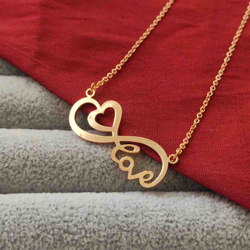 Darshana Jewels Stainless Infinity Love Shape Chain Pendant