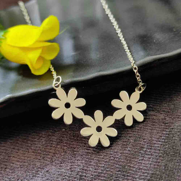 Darshana Jewels Stainless Flower Shape Chain Pendant