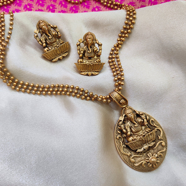 Darshana Jewels Gold Plated Lord Ganesha Necklace Set