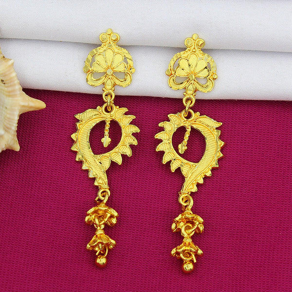 Mahavir Dye Gold Dangler Earrings