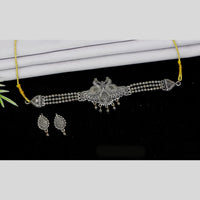 Mahavir Oxidised Plated Choker Necklace Set