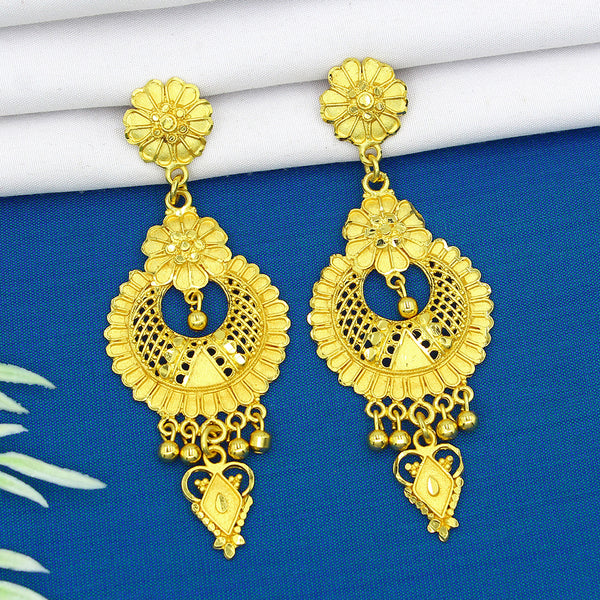 Mahavir Dye Gold Dangler Earrings