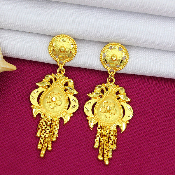 Mahavir Dye Gold Dangler Earrings