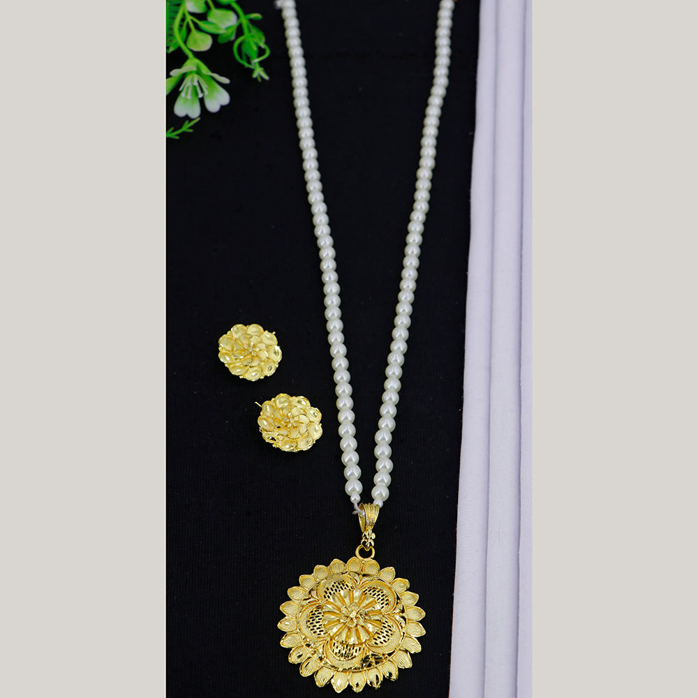 Mahavir Dye Gold Plated Chain Pendent Set