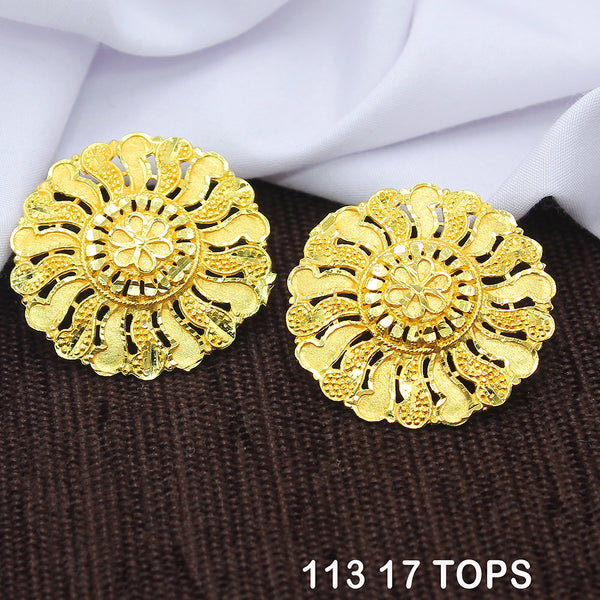 Mahavir Dye Gold Studs Earrings