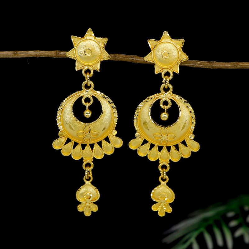 Mahavir Gold Plated Dangler Earrings