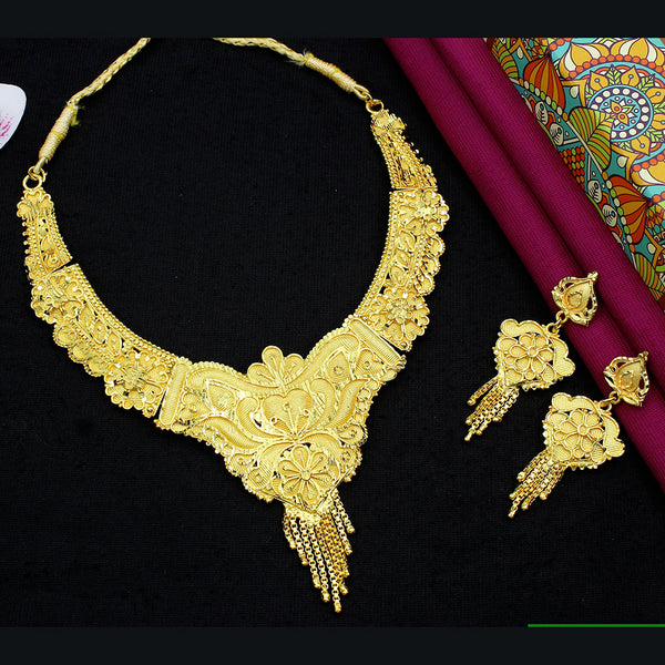 Mahavir Dye Gold  Plated Necklace Set