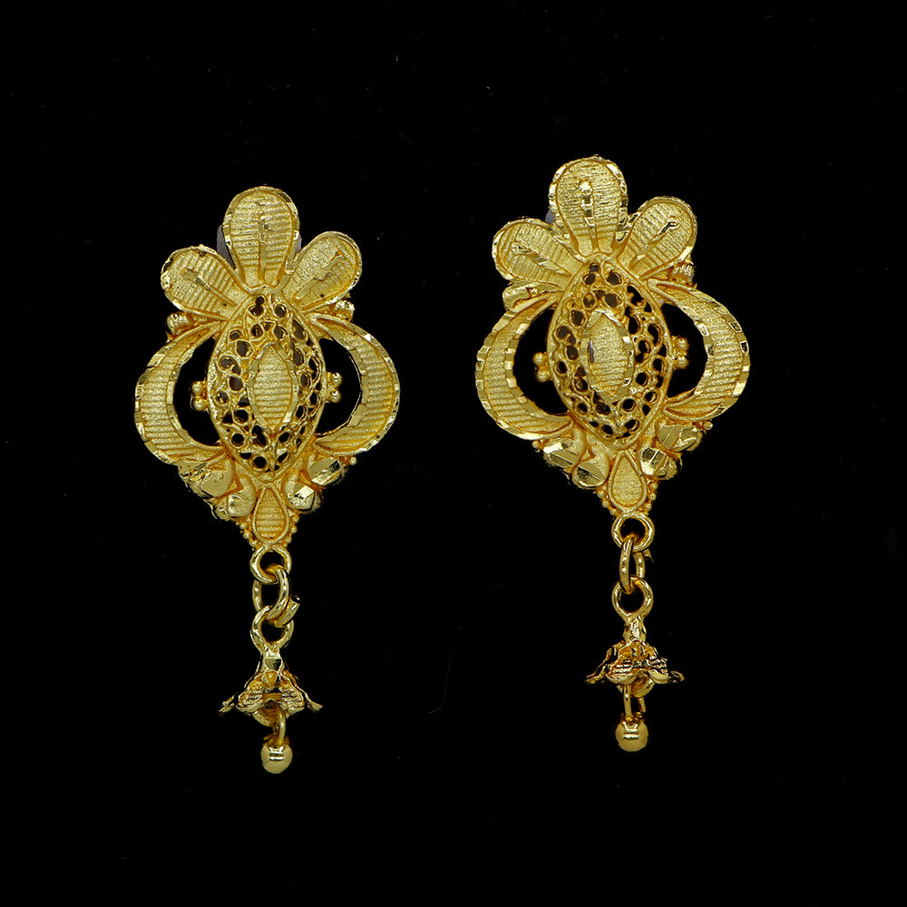 Mahavir Gold Plated Dangler Earrings