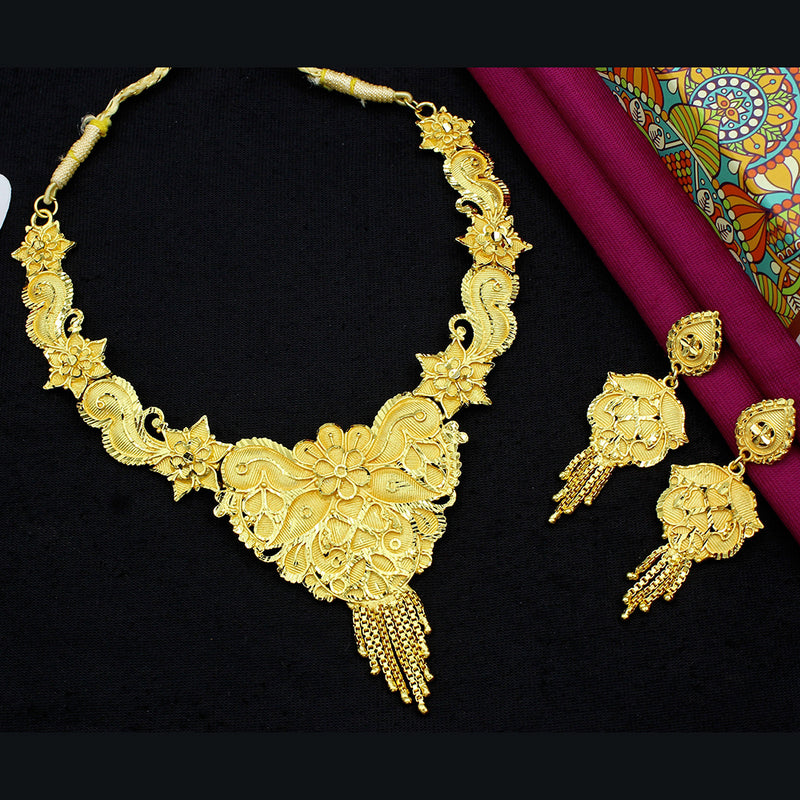 Mahavir Dye Gold  Plated Necklace Set