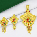 Mahavir Dye Gold Pendant Set