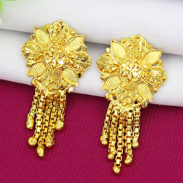 Mahavir Dye Gold Dangler Earrings