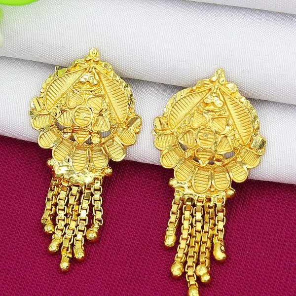 Mahavir Dye Gold Dangler Earrings