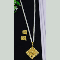 Mahavir Dye Gold Plated Chain Pendent Set