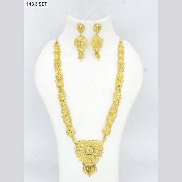 Mahavir Dye Gold Long Necklace Set