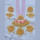 Sanshray Gold Plated Kundan & Meenakari Necklace Set