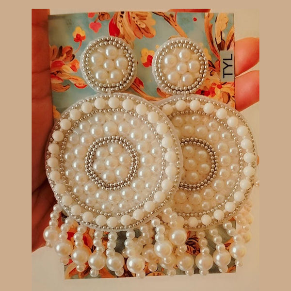 Sanshray Handmade Pearl Dangler Earrings