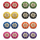 Sanshray Elegant Crystal Stone Designers Stud Earrings Combo