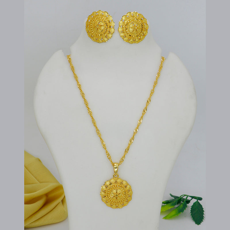 Mahavir Gold Chain Pendant Set