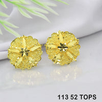 Mahavir Dye Gold Studs Earrings