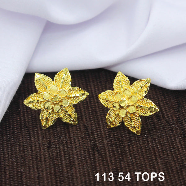 Mahavir Dye Gold Studs Earrings