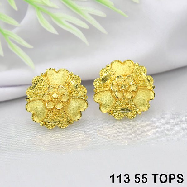 Mahavir Dye Gold Studs Earrings