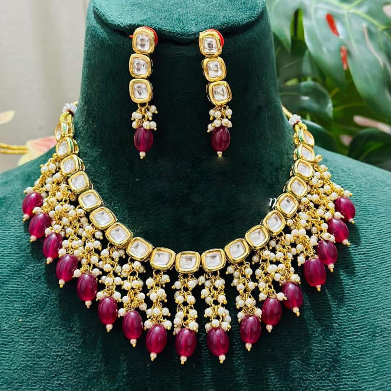 Lalita Creation Gold Plated Kundan Necklace Set