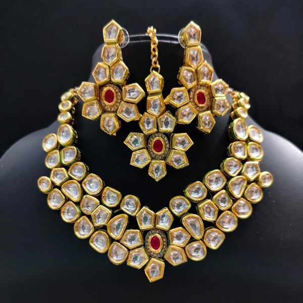 Lalita Creation Gold Plated Kundan Necklace Set