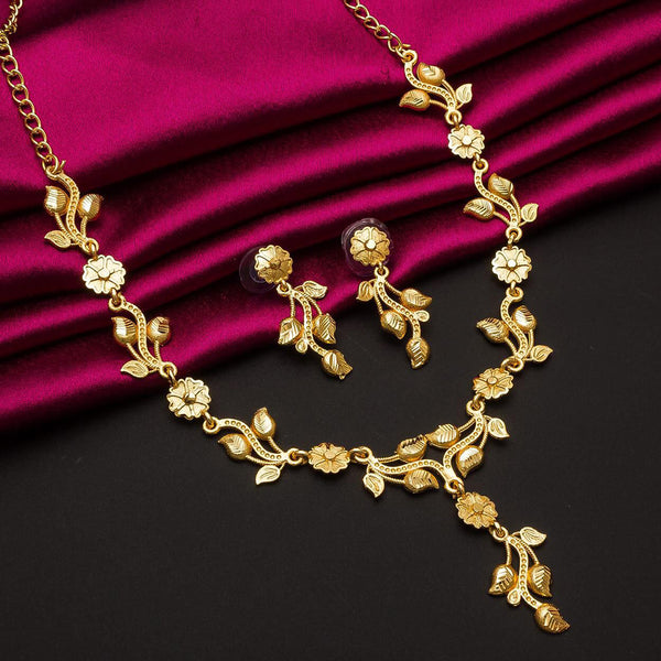 Lalita Creation Gold Plated  Necklace Set