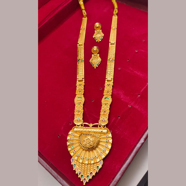Lalita Creation Gold Plated Long Necklace Set