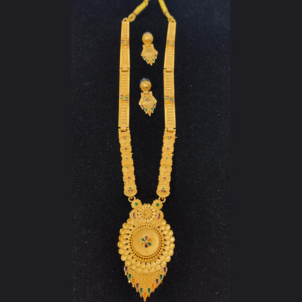 Lalita Creation Gold Plated Long Necklace Set