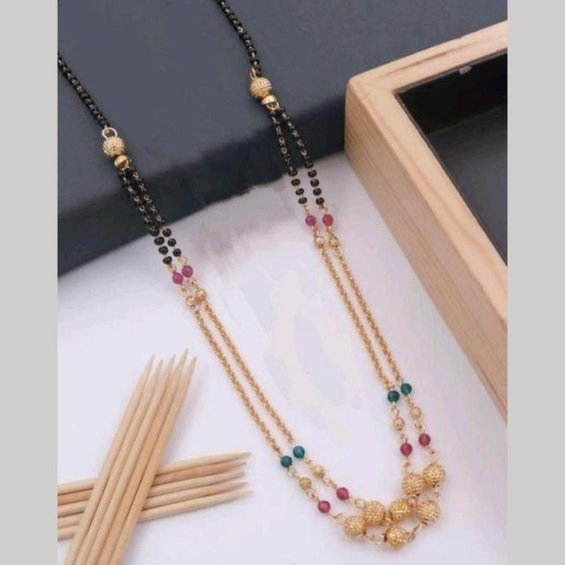 Lalita Creation Gold Plated Pearls Mangalsutra