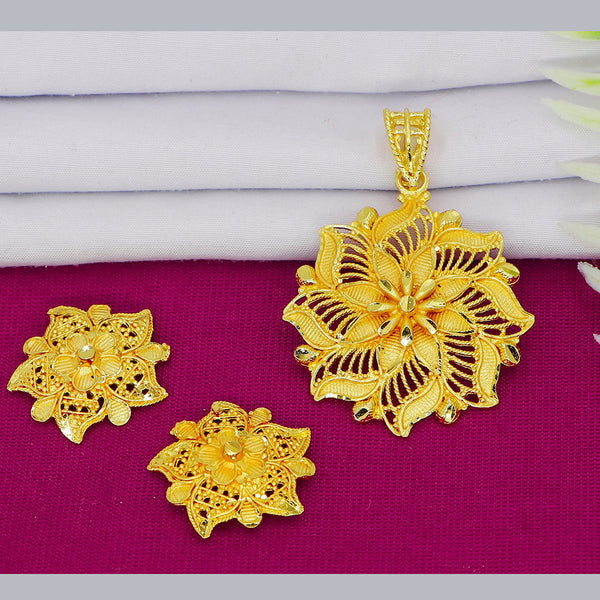 Mahavir Gold Plated Pendant Set