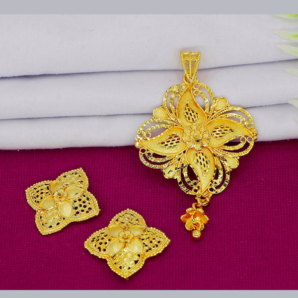 Mahavir Gold Plated Pendant Set