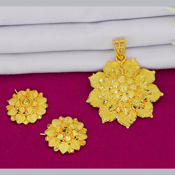 Mahavir Gold Plated Pendant Set