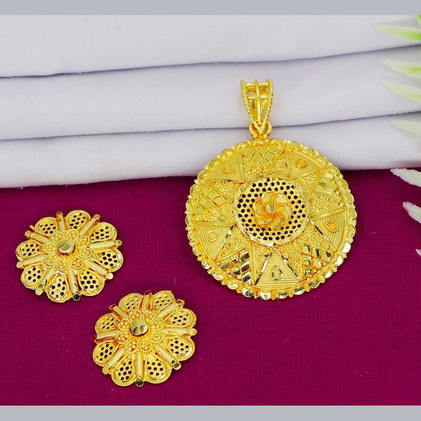 Mahavir Gold Plated Pendant Set