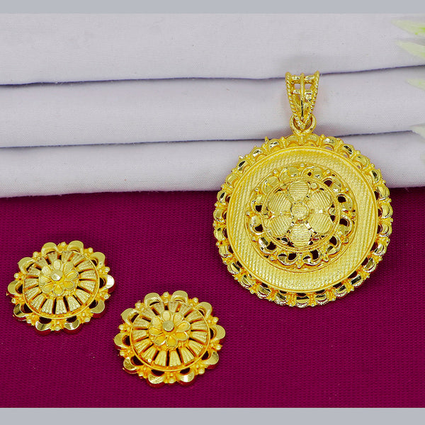 Mahavir Gold Plated Pendant Set