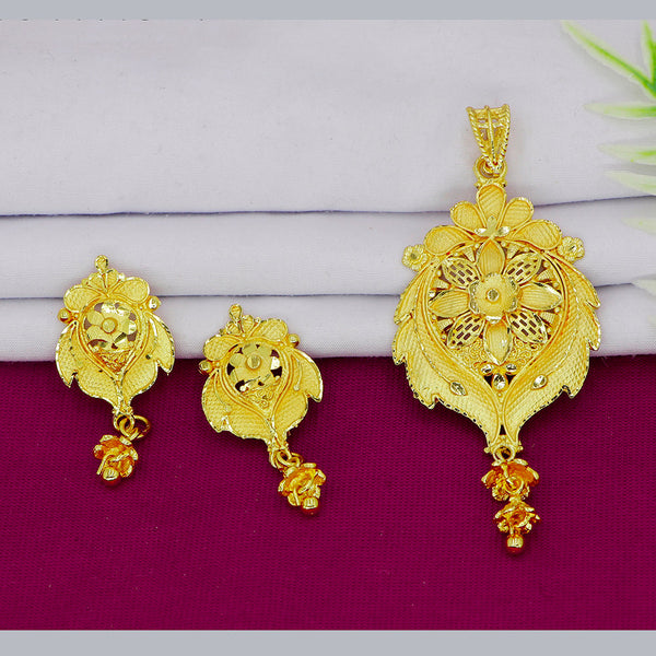 Mahavir Gold Plated Pendant Set