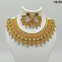 FS Collection Gold Plated Pota Stone Necklace Set