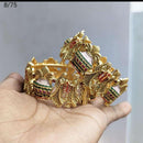 FS Collection Gold Plated Meenakari Openable Bangle Set