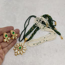 FS Collection Gold Plated Kundan Stone Necklace Set