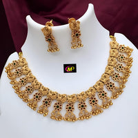 FS Collection Gold Plated Pota Stone Necklace Set