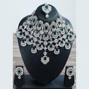 FS Collection Silver Plated Crystal Stone Necklace Set
