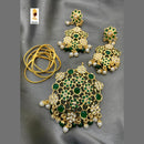 FS Collection Gold Plated Pota Stone Pendant Set