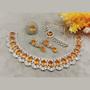 FS Collection Silver Plated AD Stone Combo Set