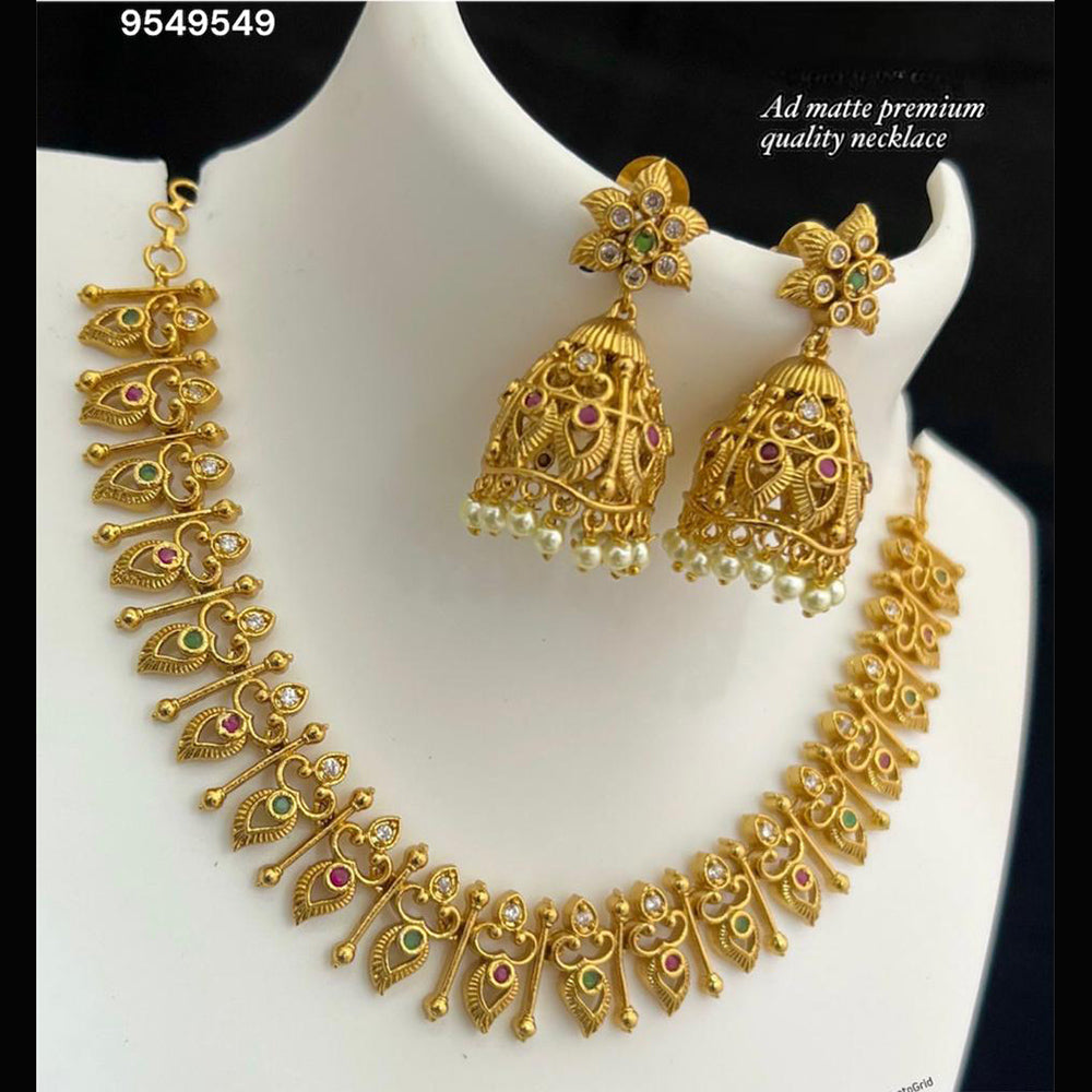 FS Collection Gold Plated Necklace Set
