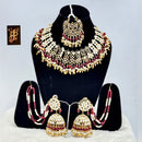 FS Collection Gold Plated Mirror Necklace Set