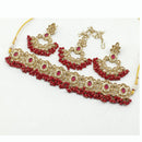 FS Collection Gold Plated Crystal Stone Necklace Set