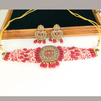 FS Collection  Gold Plated Crystal Stone Necklace Set