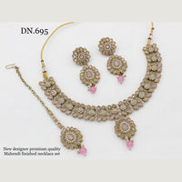 FS Collection Gold Plated Crystal Stone Necklace Set