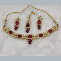 FS Collection Gold Plated Crystal Stone Necklace Set